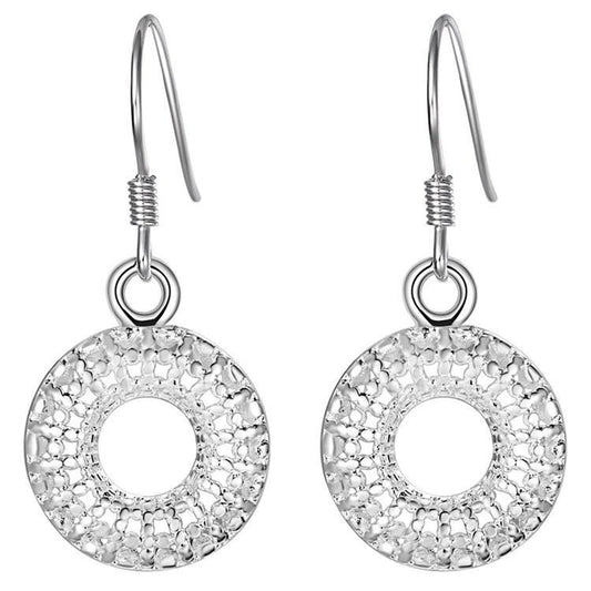 Mesh Wreath Silver Earrings