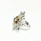 Mocha Starburst Adjustable Stainless Steel Cocktail Ring