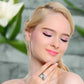 Moonlit Garden Floral Motif Micro Pavé Cubic Zirconia Large Dome Cocktail Fashion Ring for Women Special Occasions