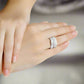 Odette 1.50CT Princess Cut Pavé Wedding Band Set OB Simulated Diamond Rings for Women Bridal Wedding Engagement