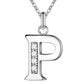 Little Letters CZ Accented Initials Necklace for Women