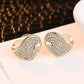 Bold Pavé Hearts Necklace and Earrings Set