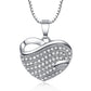 Bold Pavé Hearts Necklace and Earrings Set