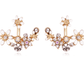Crystal Garden Flowered Stud Earrings & Jacket In Four Colors