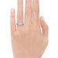 Princess Cut & Petite Pavé CZ Solitaire Ring For Woman