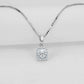 Delphine .5CT Princess Cut Halo OB Simulated Diamond Solitaire Pendant for Women Bridal Engagement Wedding Anniversary Gift