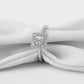 Bianca 0.68CT Princess Cut Halo OB Simulated Diamond Ring – Sterling Silver Engagement, Bridal, or Wedding Jewelry