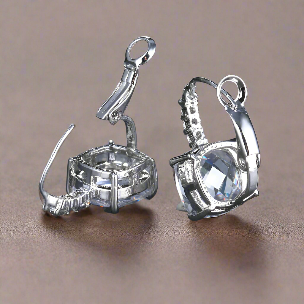 Pure - IOBI Crystals Royal Diamond Drop Earrings