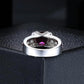 Fiery Pink Cushion Cut CZ Solitaire Ring