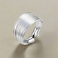 Silky Silver Threads Adjustable Ring for Woman
