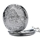 Locomotive Silver Train Pocket Watch For Man or Woman