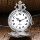 Locomotive Silver Train Pocket Watch For Man or Woman
