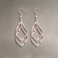Sterling Silver Interlocking Diamond Spirals Earrings for Woman