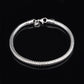 Sophisticated Silver Snake 7.75 Inch 3mm Wide Chain Bracelet for Women