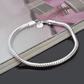 Sophisticated Silver Snake 7.75 Inch 3mm Wide Chain Bracelet for Women
