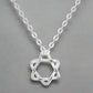 Soft Curves Star of David Necklace | Sterling Silver Unisex Jewelry