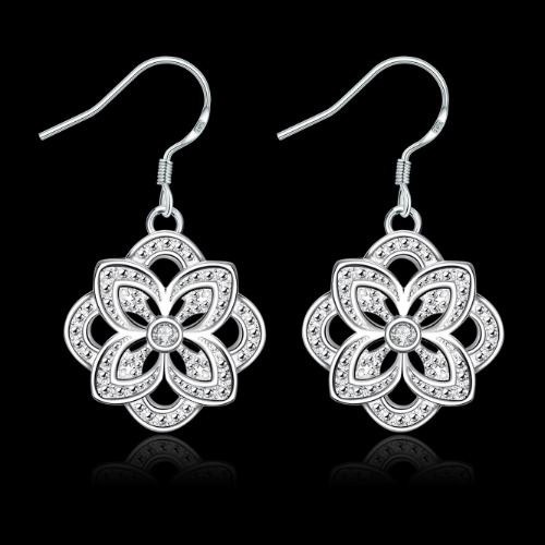 Parisian Petals Silver Earrings for Women