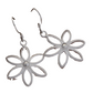 Star Flower Light Silver Earrings For Woman