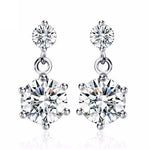 14K White Gold Plated Starry Nights IOBI Crystal Earrings For Woman