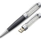 Stellar Floating Crystal Ballpoint Pen With 8G Flash Drive