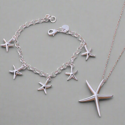 Starfish Silver Matching Set for Woman