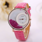 Time to Shine! Oversize Wrist Watch with Floating Crystals