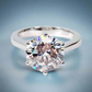 Victoria 14K White Solid Gold 4CT Round Cut OB Simulated Diamond Solitaire Ring for Woman Engagement