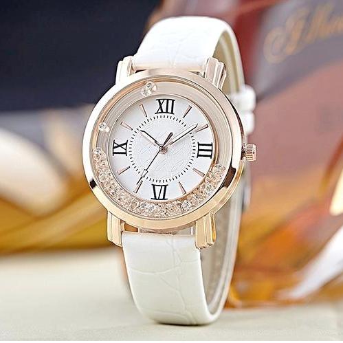 Free Falling Crystal Bezel Wrist Watch
