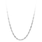 18 inch White Gold Plated Singapore Chain 1.5mm Adjustable to 20 Inch Necklace for Women Everyday Wear