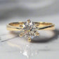 Nessa 1CT Round Simulated Diamond Solitaire 18K Yellow Gold Ring for Women