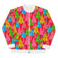 Women Bomber Jacket With Pockets Zipper Christmas Candy Colors Design by IOBI Original Apparel