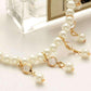 Feshionn IOBI Anklets Pearl and Crystal Drop Ankle Bracelet Accented In Silver or Gold