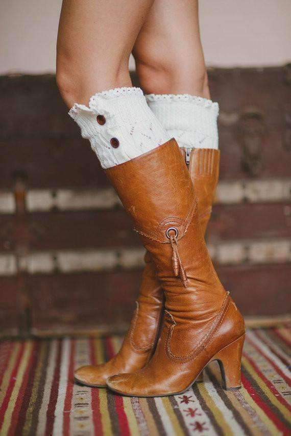 Feshionn IOBI Apparel Lacey Leg Warmer Boot Knit Socks