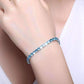 Feshionn IOBI bracelets Aquamarine / 17 ON SALE - Petite Luxe 4mm Swiss CZ Tennis Bracelet