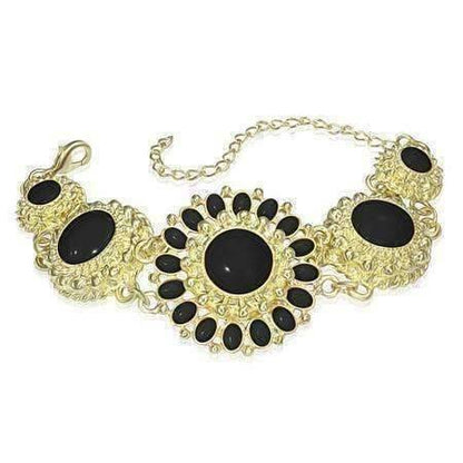 Feshionn IOBI bracelets Black Vintage Journey Flower Medallion Bracelet in Three Colors