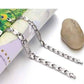 Feshionn IOBI bracelets Elegant CZ Accented Stainless Steel Germanium Magnetic Link Therapy Bracelet