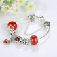 Feshionn IOBI bracelets Essence of Love Red & Silver Bangle Bracelet