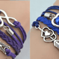 Feshionn IOBI bracelets Forever Love Handmade Braided Leather Friendship Bracelet - Three Colors To Choose