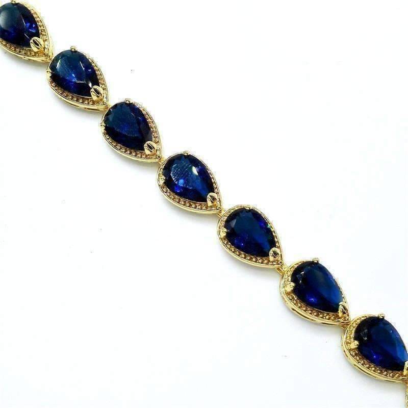 Feshionn IOBI bracelets Graceful Water Drop CZ 18k Gold Plated Bracelet