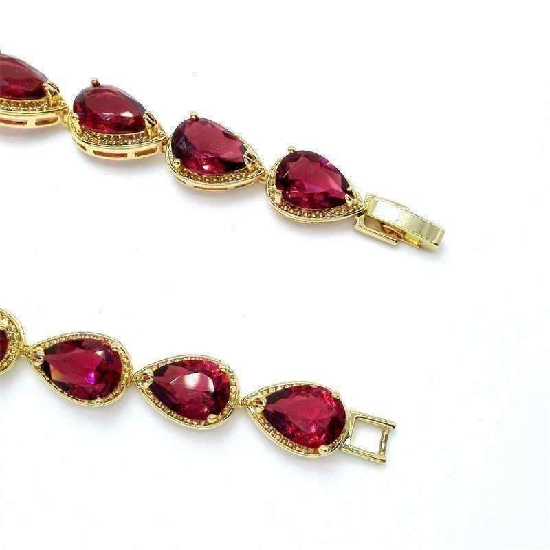Feshionn IOBI bracelets Graceful Water Drop CZ 18k Gold Plated Bracelet
