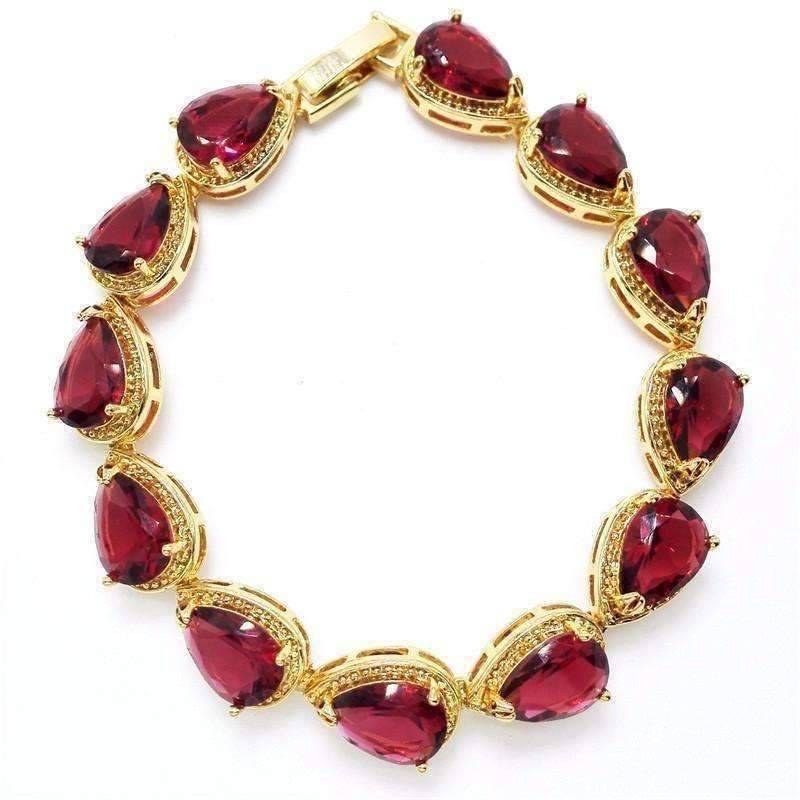 Feshionn IOBI bracelets Graceful Water Drop CZ 18k Gold Plated Bracelet