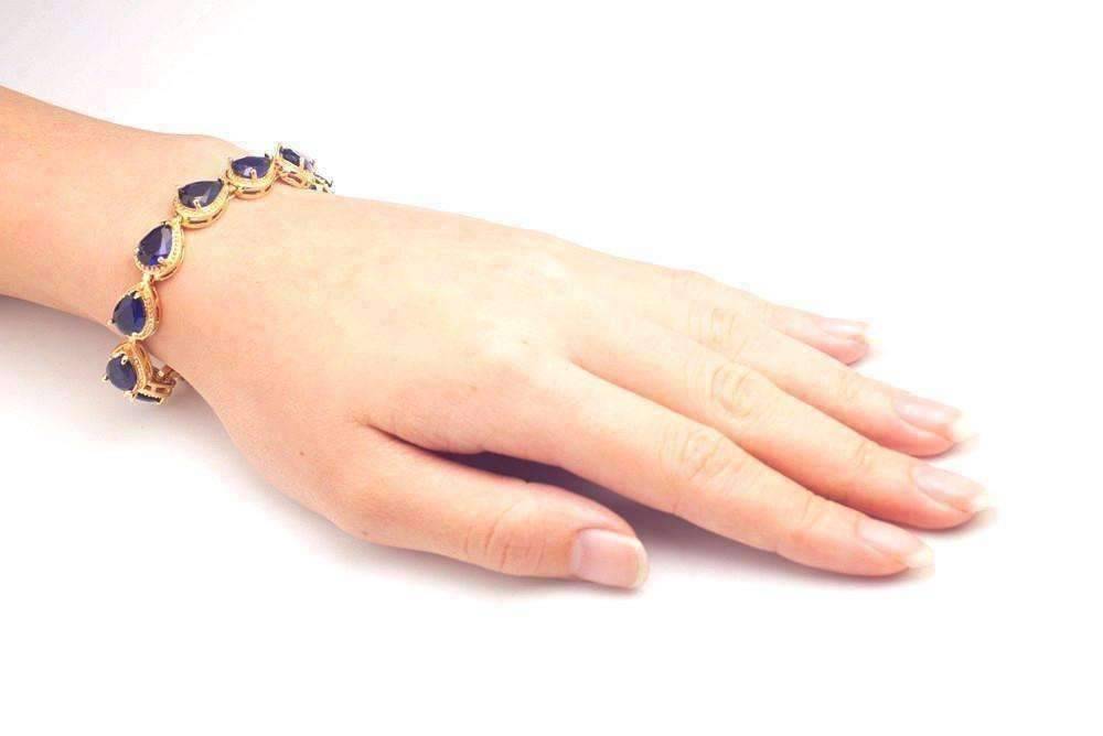 Feshionn IOBI bracelets Graceful Water Drop CZ 18k Gold Plated Bracelet