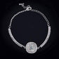Feshionn IOBI bracelets Luminaré 1ct Austrian Crystal Double Halo Bracelet White Gold Plated