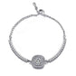 Feshionn IOBI bracelets Luminaré 1ct Austrian Crystal Double Halo Bracelet White Gold Plated