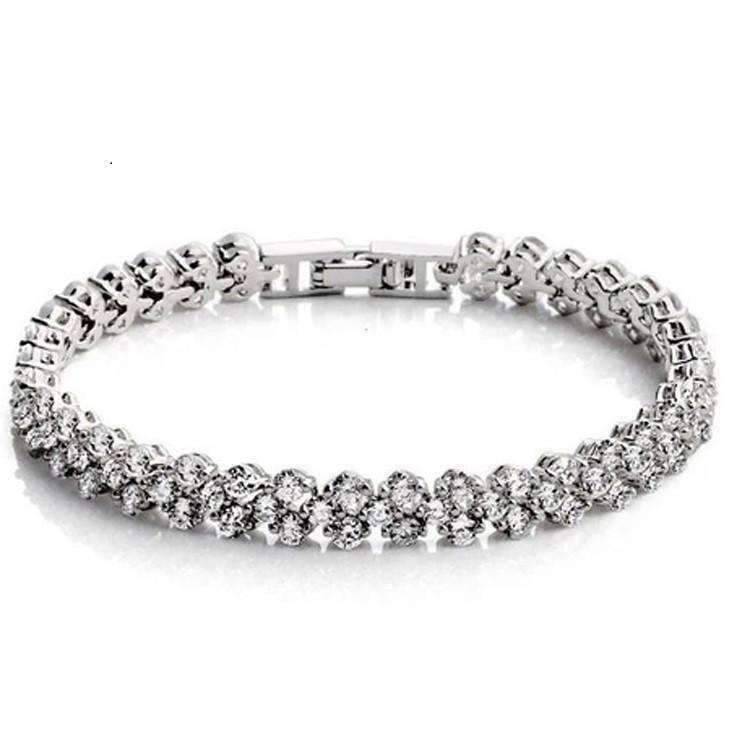 Feshionn IOBI bracelets Mosaic 90 Swiss CZ Diamonds Tennis Bracelet In Three Colors