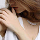 Feshionn IOBI bracelets Mosaic 90 Swiss CZ Diamonds Tennis Bracelet In Three Colors