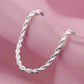 Feshionn IOBI bracelets ON SALE - Diamond Cut Rope Chain Sterling Silver Bracelet