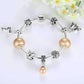 Feshionn IOBI bracelets ON SALE - Peach Champagne Celebration Charm Bead Collection Silver Bangle Bracelet