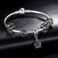 Feshionn IOBI bracelets ON SALE - Red Queen Crystal Crown Silver Bangle Bracelet