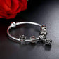 Feshionn IOBI bracelets ON SALE - Red Queen Crystal Crown Silver Bangle Bracelet